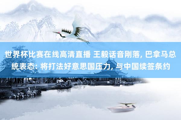 世界杯比赛在线高清直播 王毅话音刚落, 巴拿马总统表态: 将打法好意思国压力, 与中国续签条约