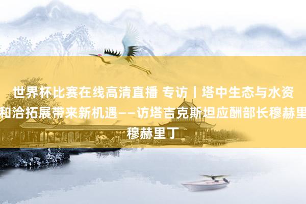 世界杯比赛在线高清直播 专访丨塔中生态与水资源和洽拓展带来新机遇——访塔吉克斯坦应酬部长穆赫里丁