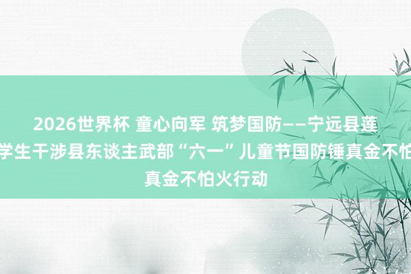 2026世界杯 童心向军 筑梦国防——宁远县莲花小学学生干涉县东谈主武部“六一”儿童节国防锤真金不怕火行动