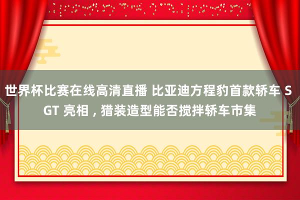 世界杯比赛在线高清直播 比亚迪方程豹首款轿车 S GT 亮相 , 猎装造型能否搅拌轿车市集
