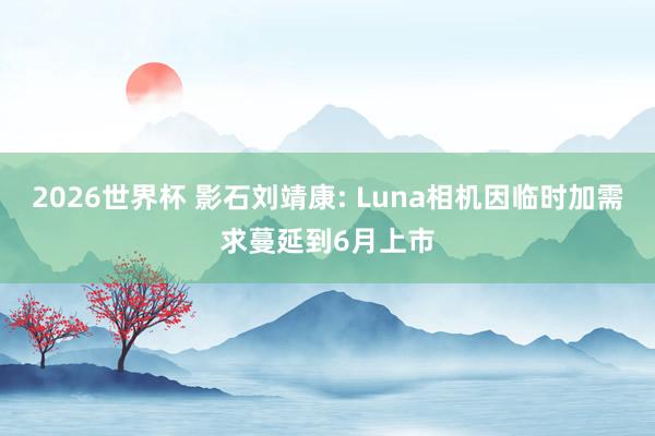 2026世界杯 影石刘靖康: Luna相机因临时加需求蔓延到6月上市