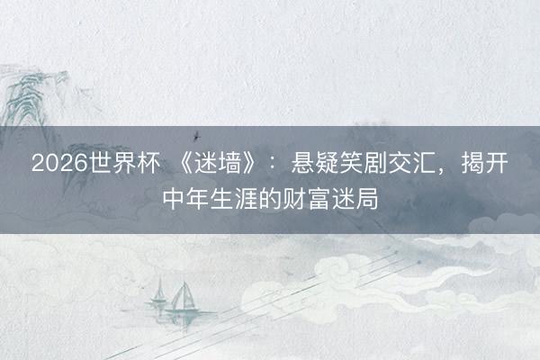 2026世界杯 《迷墙》：悬疑笑剧交汇，揭开中年生涯的财富迷局